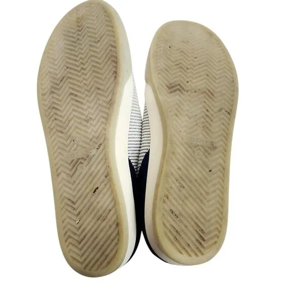 ROTHY'S Shoes Womens 10 Ivory Blue The Lace Up Knit Fabric Sneakers Shoes
