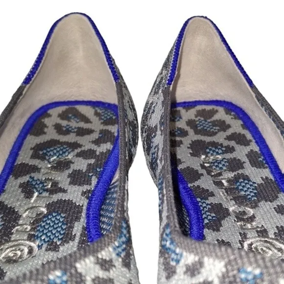 Rothys Size 6.5 Grey Spot Animal Print The Flat Shoes‎