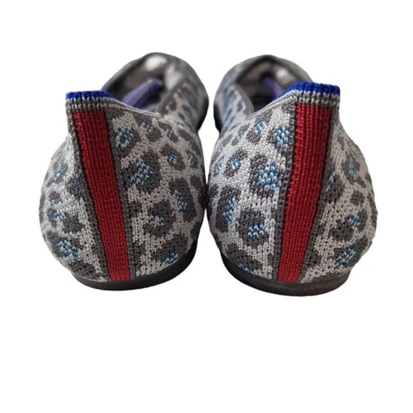 Rothys Size 6.5 Grey Spot Animal Print The Flat Shoes‎
