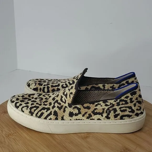 Rothy's Slip on Sneakers Animal Cheetah Print Women's Size 6