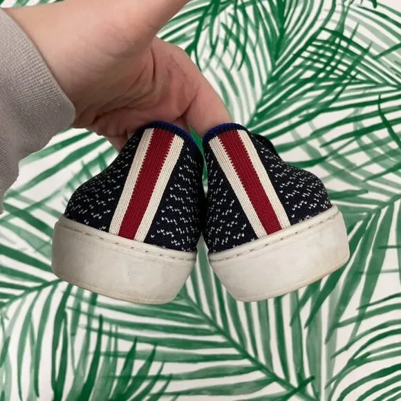 Rothys Slip On Sneakers in Maritime Gradient Navy Size 10.5