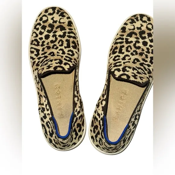 Rothy’s sneakers leopard print slip on size 7.5