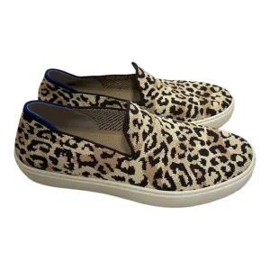 Rothys Sneakers Size 6.5 Cheetah Animal Print Slip On Desert Cat