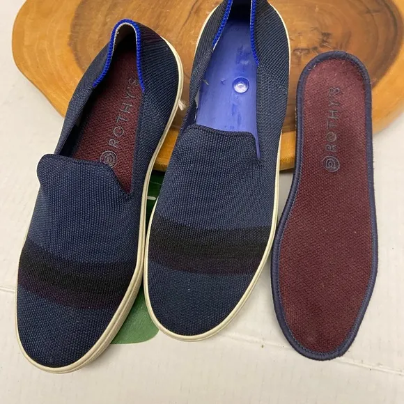 Rothy’s Striped Classic Slip On Sneakers