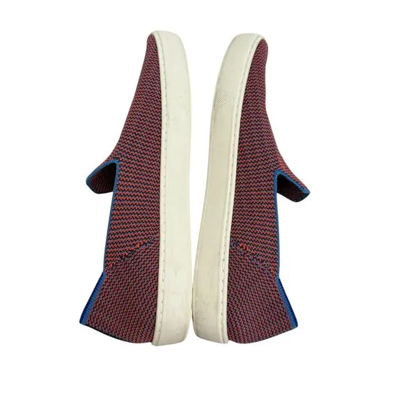 Rothy’s Tangerine Triple Stitch Sneakers Size 10.5 Slip On
