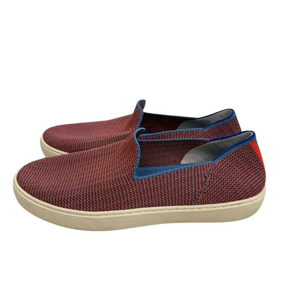 Rothy’s Tangerine Triple Stitch Sneakers Size 10.5 Slip On