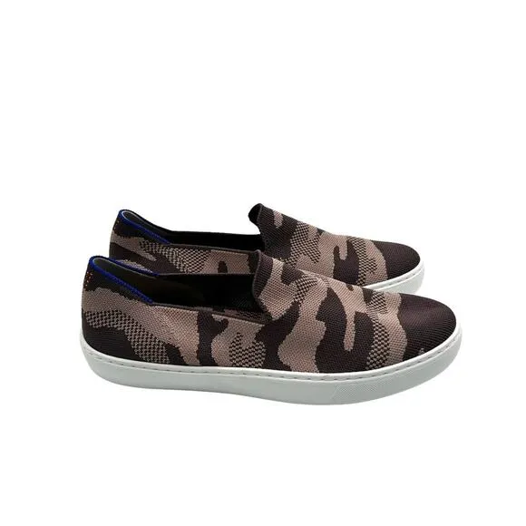 Rothy’s Taupe Camo Slip On Sneakers Women’s Size 9