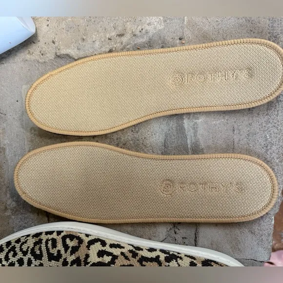 Rothys the Cat Leopard Print Slip On Sneakers 9