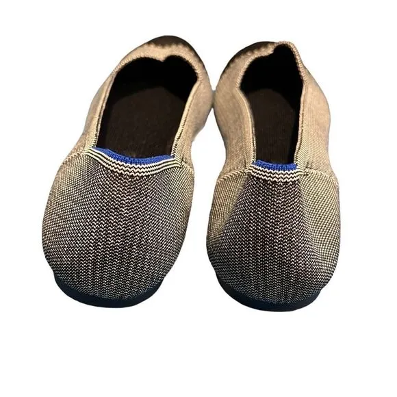 Rothy's The Flat Grey Mist Captoe Knit Slip On Ballet Flats Womens US 12.5