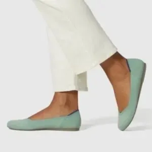 Rothy's The Flat Round Toe Slip on in Retired color Mint Green sz 7