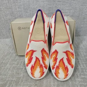 Rothy's The Kid Flames Slip On Flat Sneakers Little and Big Kid US Size 12, 4