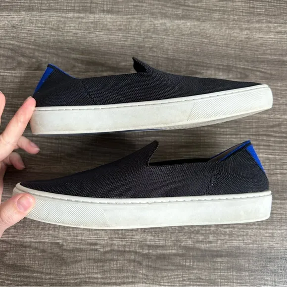 Rothy’s The Original Slip On Sneakers Black Women’s Size 8.5