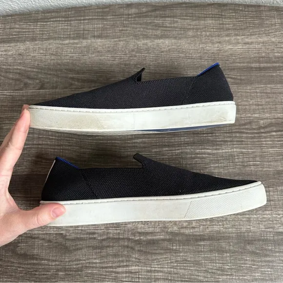 Rothy’s The Original Slip On Sneakers Black Women’s Size 8.5