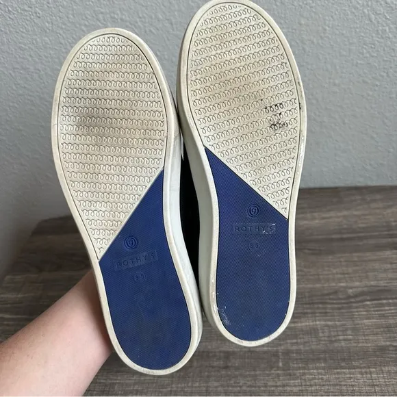 Rothy’s The Original Slip On Sneakers Black Women’s Size 8.5