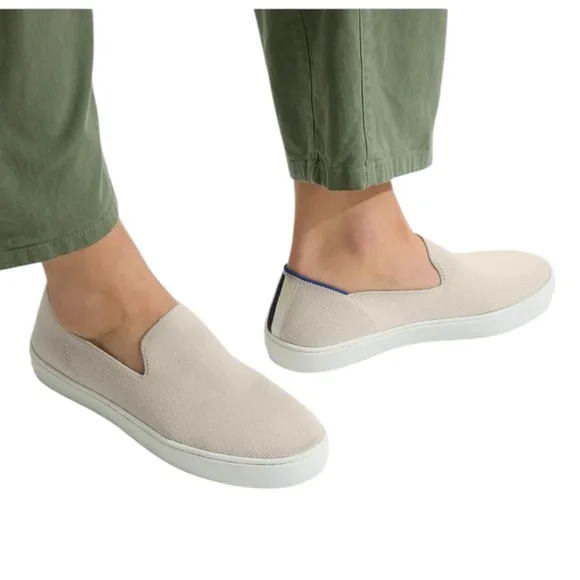 Rothy’s The Original Slip On Sneakers Size 9.5 Sand / Beige Slip-On Sneakers