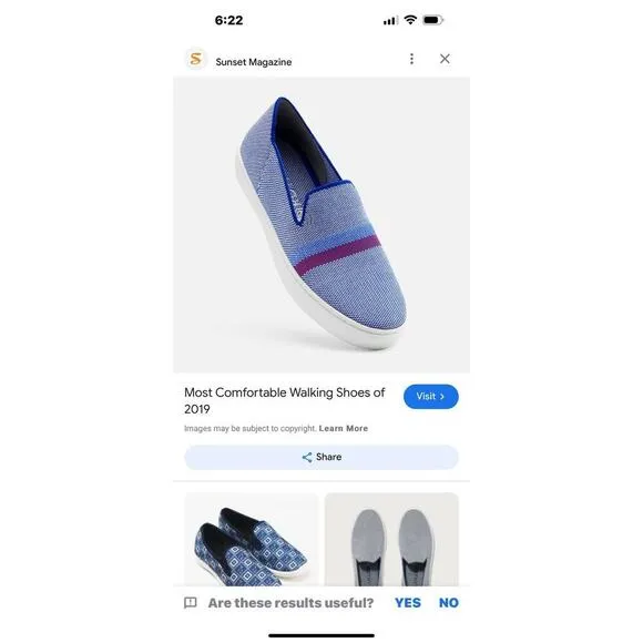 Rothy's The Original Stripe Slip On Sneaker Shoes Comfortable Blue Size W11 NWOT