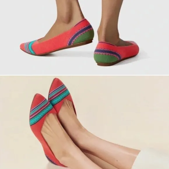 Rothy’s The Point Merino Wool Blaze Ribbon Stripe