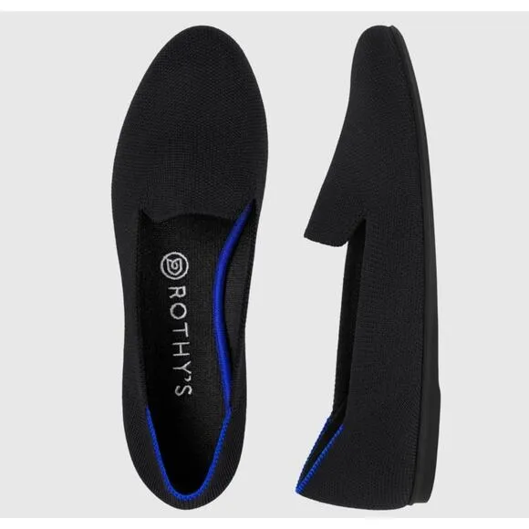 Rothy's The Round Ballet Flat Slip-On Comfortable Black Size 7 NWOT