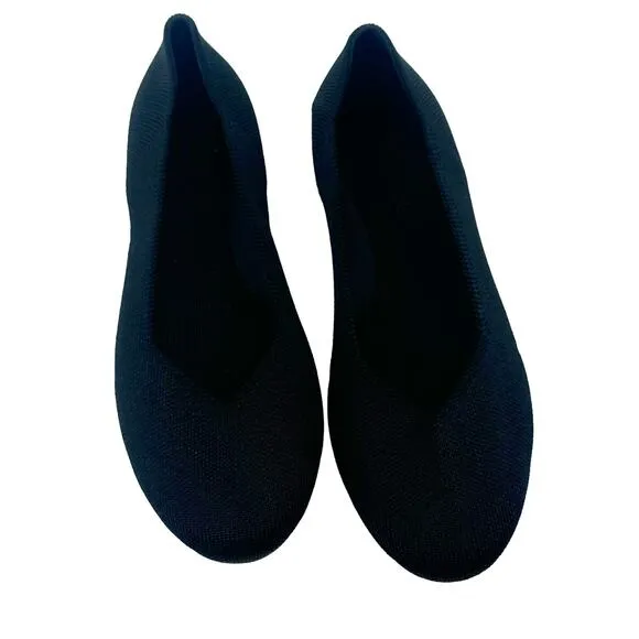 Rothy's The Round Ballet Flat Slip-On Comfortable Black Size 7 NWOT