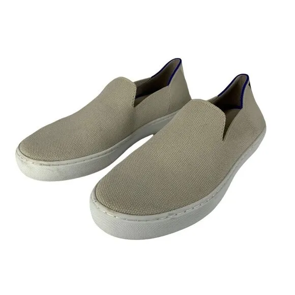 Rothy's THE SNEAKER in Sand Classic Slip-On Sneakers Size 7.5