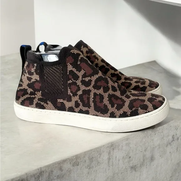 Rothy’s wildcat leopard print Chelsea slip on Sneakers 9