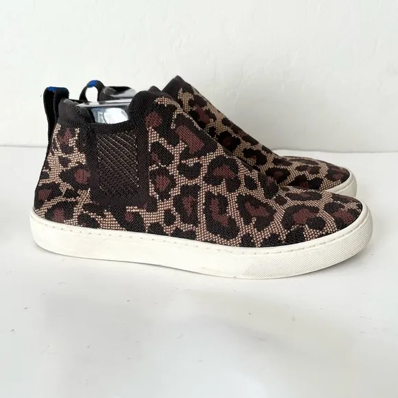 Rothy’s wildcat leopard print Chelsea slip on Sneakers 9
