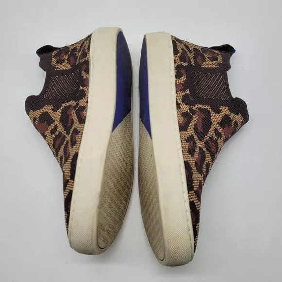 Rothy's Women's 7 Chelsea Boot shoes Wildcat Leopard Print Animal Cat Slip On