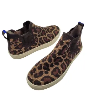 Rothy's Women's 7 Chelsea Boot shoes Wildcat Leopard Print Animal Cat Slip On