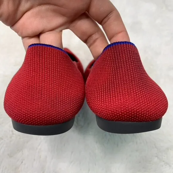 Rothy's Women's Red Chili Le Point Flats Shoes Size 7