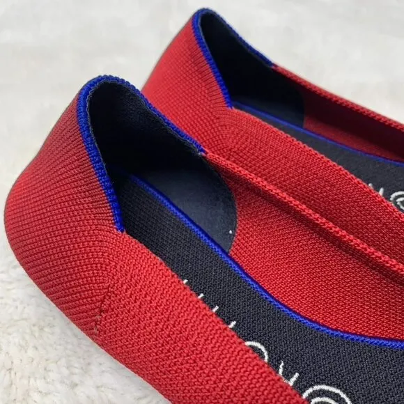 Rothy's Women's Red Chili Le Point Flats Shoes Size 7