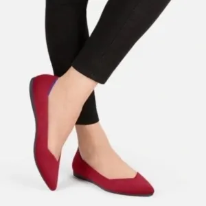 Rothy's Women's Red Chili Le Point Flats Shoes Size 7