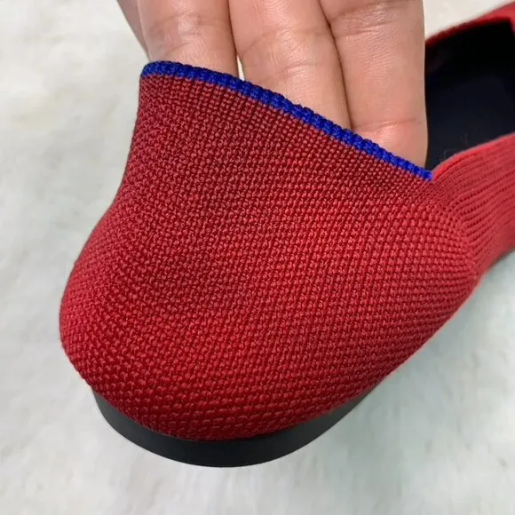 Rothy's Women's Red Chili Le Point Flats Shoes Size 7