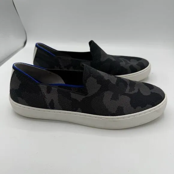 Rothy's Womens The Original Slip On Sneaker Grey Camo Camouflage Sneakers Size 9