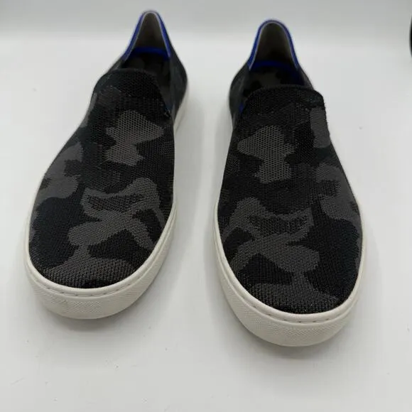 Rothy's Womens The Original Slip On Sneaker Grey Camo Camouflage Sneakers Size 9