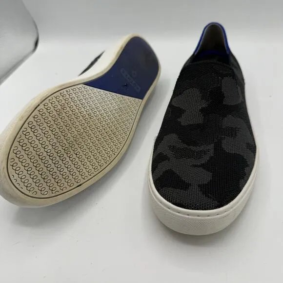 Rothy's Womens The Original Slip On Sneaker Grey Camo Camouflage Sneakers Size 9
