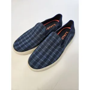 Rothy's Women's The Sneaker Blue Plaid Slip On Sneakers‎ Sz 7.5