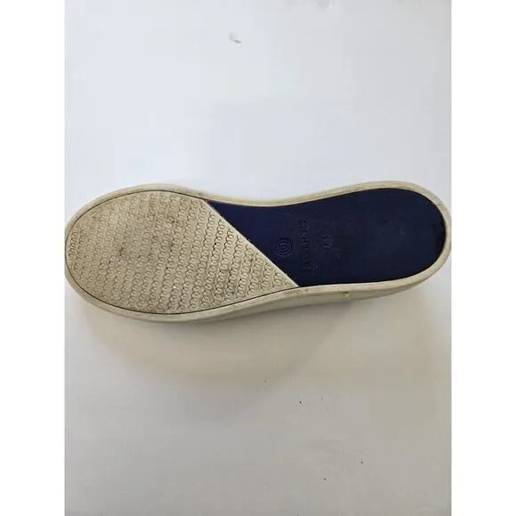 Rothy's Women's The Sneaker Blue Plaid Slip On Sneakers‎ Sz 7.5