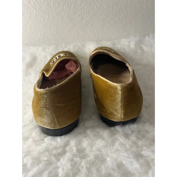 Royal Gold Velvet Dress Shoes with gold Lion Head Men Size 13