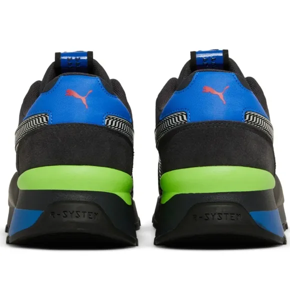RS 2.0 Dazed 'Black Multi'  Puma Black Sneakers with Red and Blue Accents