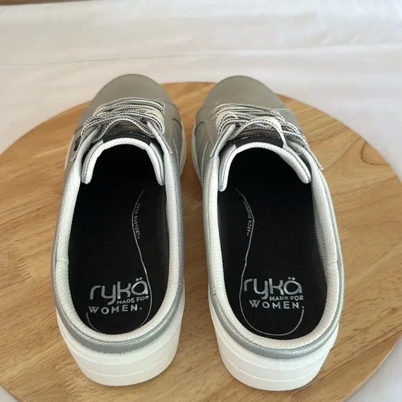 Ryka Fixed Lace Sneaker Mules - Viv Classic Mule 7.5M silver