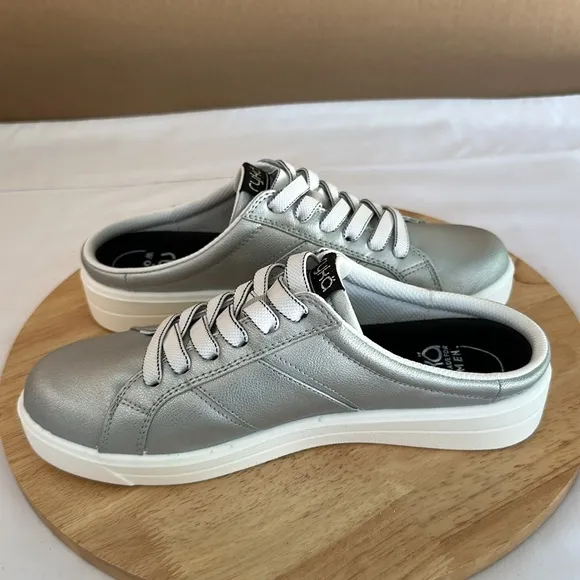 Ryka Fixed Lace Sneaker Mules - Viv Classic Mule 7.5M silver
