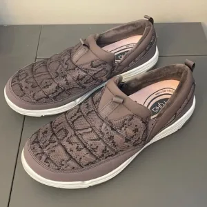 Ryka Adel Women's Slip On Brown Snakeskin Print Sneakers - Size 10W