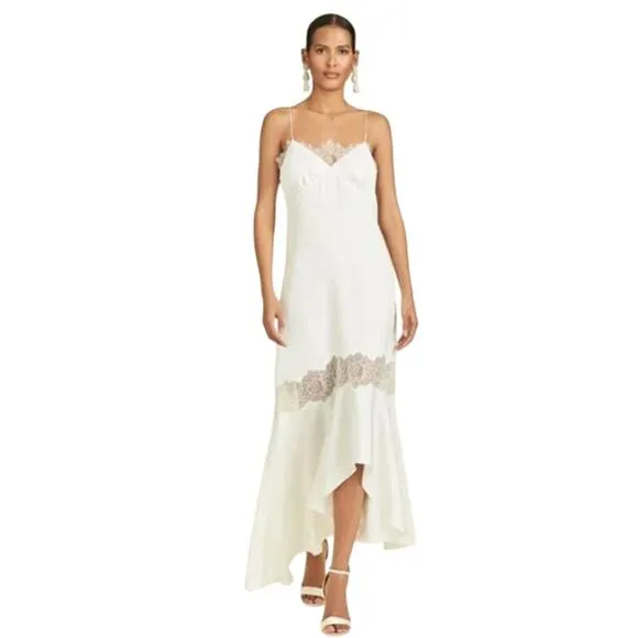 SACHIN   BABI Dress Size 2 Evening Gown NEW Candace Lace Cream Ivory Hi Low