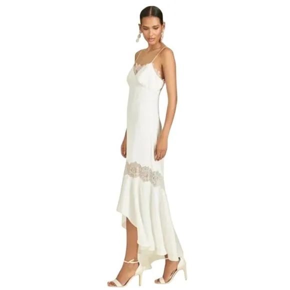 SACHIN   BABI Dress Size 2 Evening Gown NEW Candace Lace Cream Ivory Hi Low