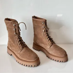 Saint G Anastasia Lace Up High Ankle Boots