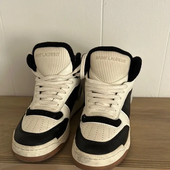 Saint Laurent Black and White Sneakers