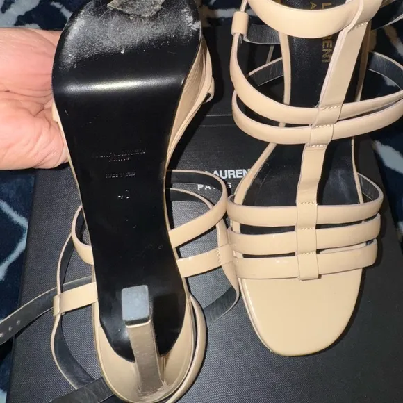 Saint Laurent Women's Nude Strappy Sandals