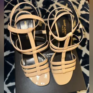Saint Laurent Women's Nude Strappy Sandals