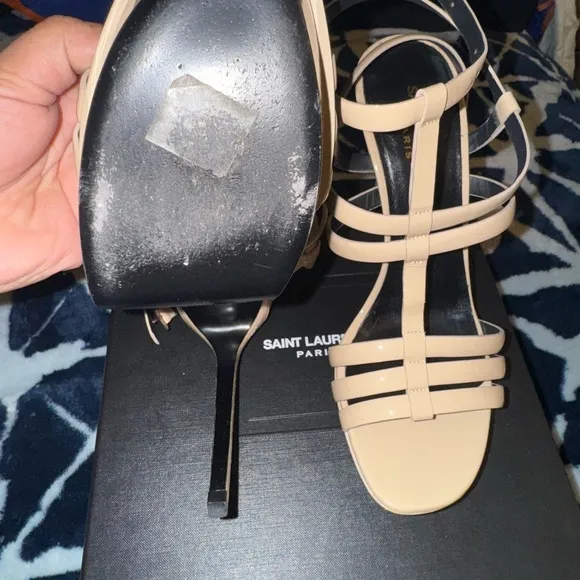 Saint Laurent Women's Nude Strappy Sandals