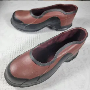 Salisbury by Honeywell step-in work overshoe galoshes size 11 brown big lug sole